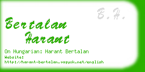 bertalan harant business card